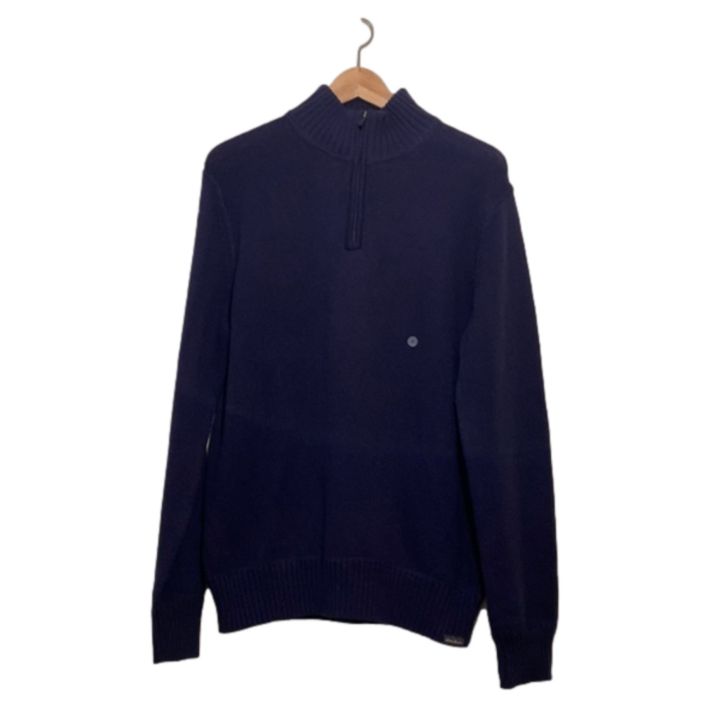 Eddie Bauer navy half zip sweater . Size S. New